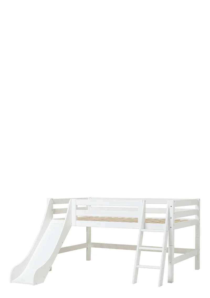 'ECO Luxury' Spielbett mit Rutsche weiß 200 x 120 cm