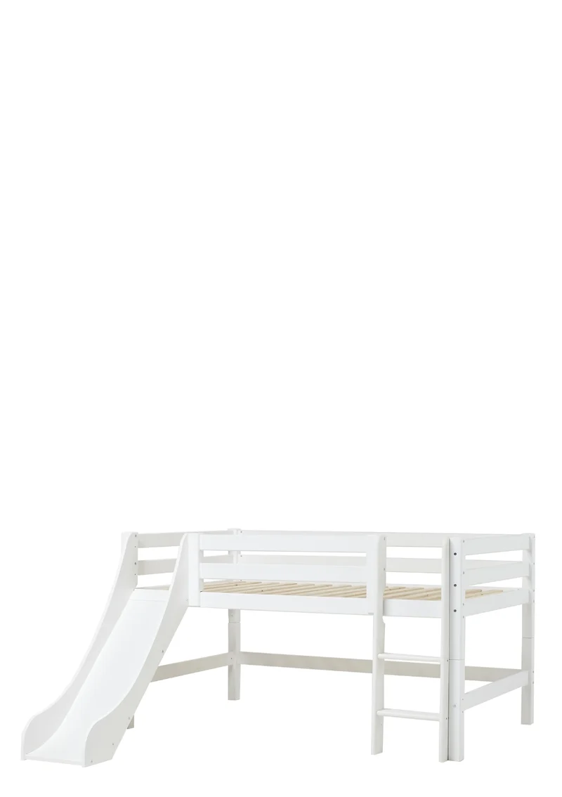'ECO Luxury' Spielbett mit Rutsche weiß 200 x 120 cm