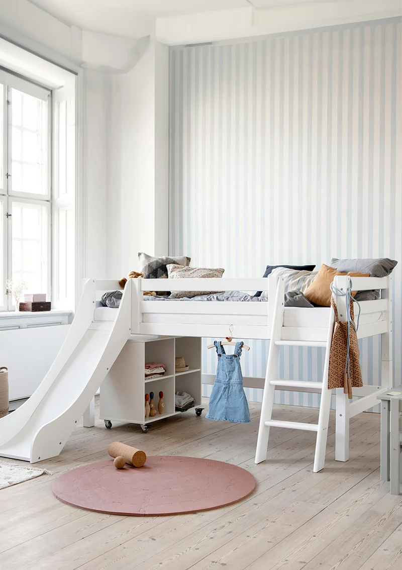 'ECO Luxury' Spielbett mit Rutsche weiß 200 x 90 cm