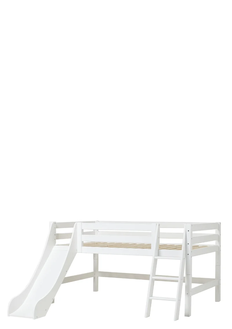'ECO Luxury' Spielbett mit Rutsche weiß 200 x 90 cm