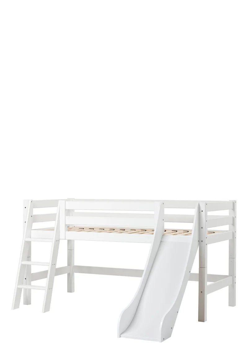 'ECO Luxury' Spielbett mit Rutsche weiß 200 x 90 cm