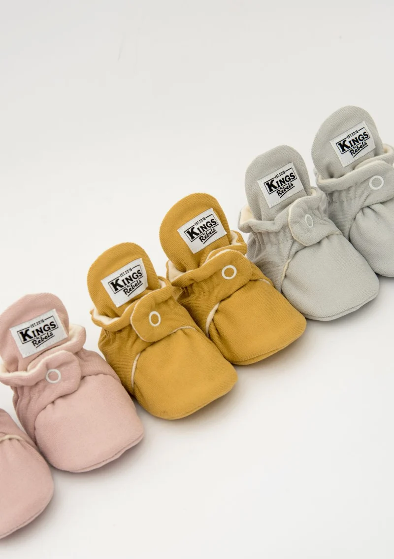 Baby Booties Gamuza Rosewood