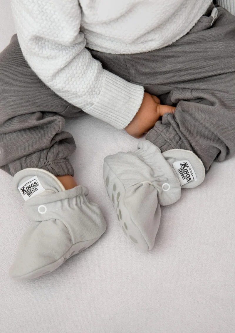 Baby Booties Gamuza Grey
