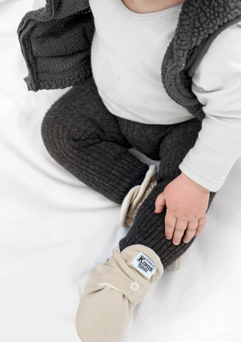 Baby Booties Gamuza Ivory