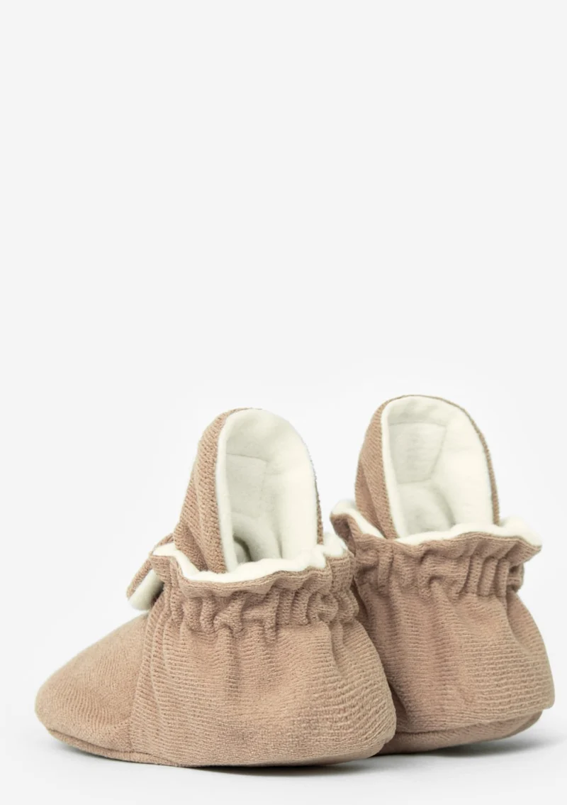 Baby Booties Gamuza Café