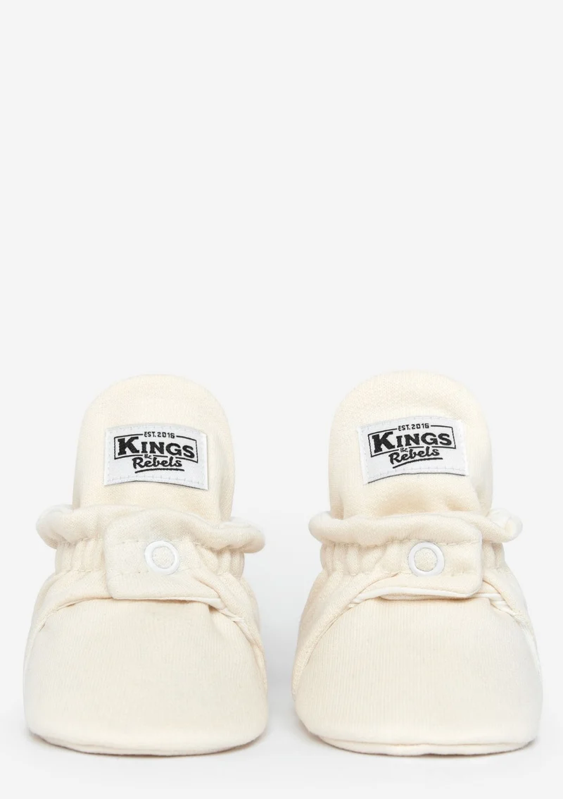 Baby Booties Cotton Cream