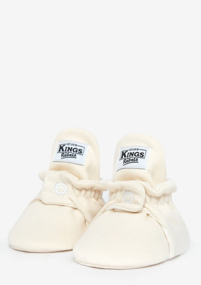 Baby Booties Cotton Cream