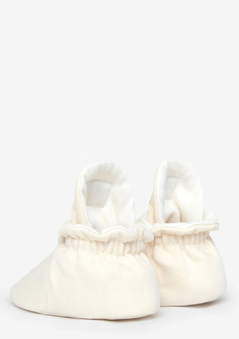 Baby Booties Cotton Cream