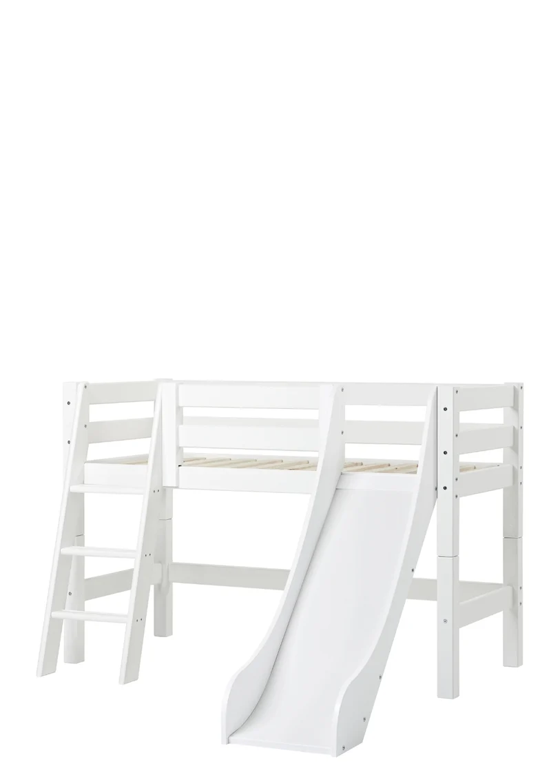 'ECO Luxury' Spielbett mit Rutsche weiß 160 x 70 cm