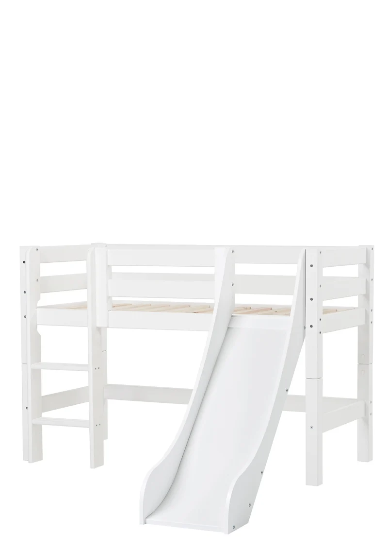 'ECO Luxury' Spielbett mit Rutsche weiß 160 x 70 cm