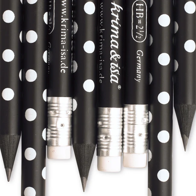 Schwarzer Bleistift "Punkte" von Krima & Isa