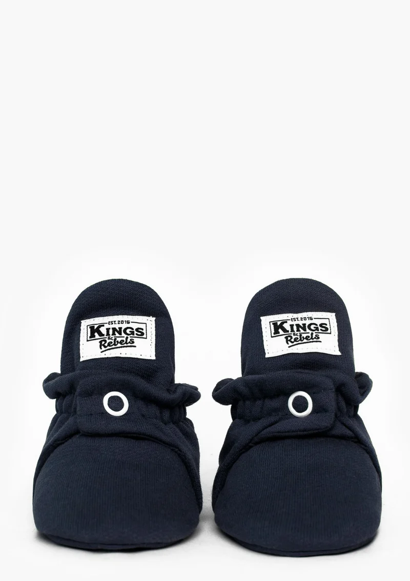 Baby Booties Cotton Navy