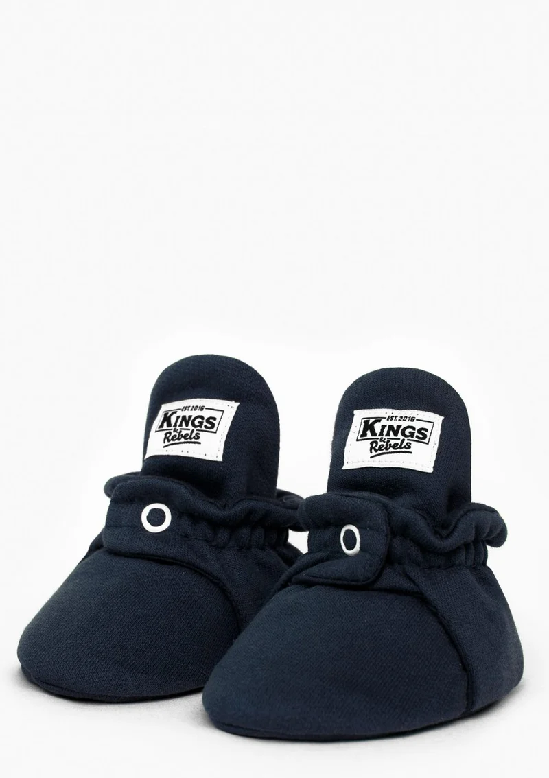 Baby Booties Cotton Navy