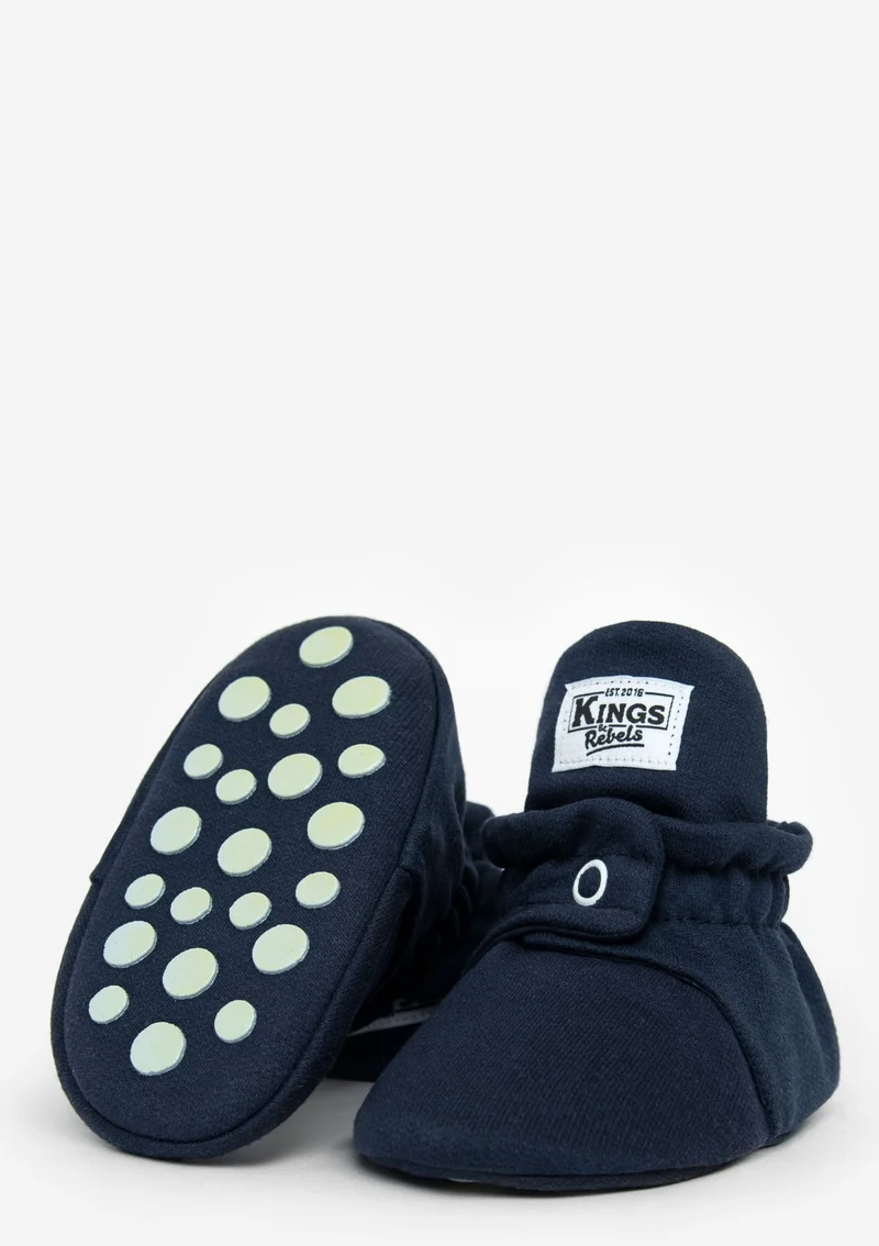 Baby Booties Cotton Navy