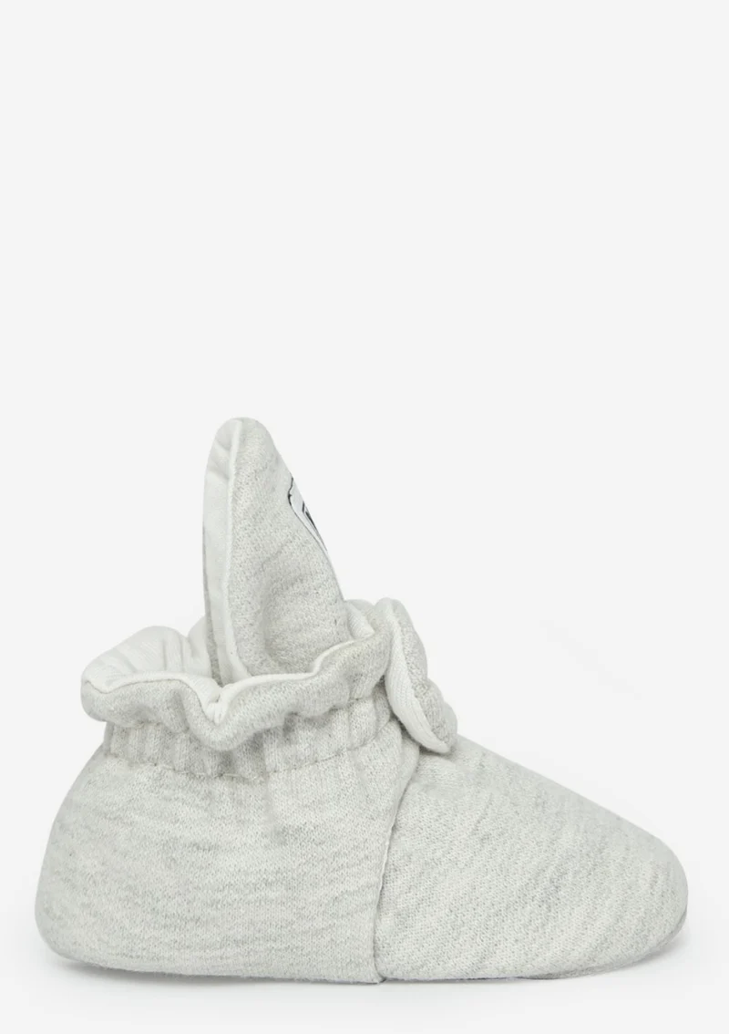 Baby Booties Cotton Light Grey