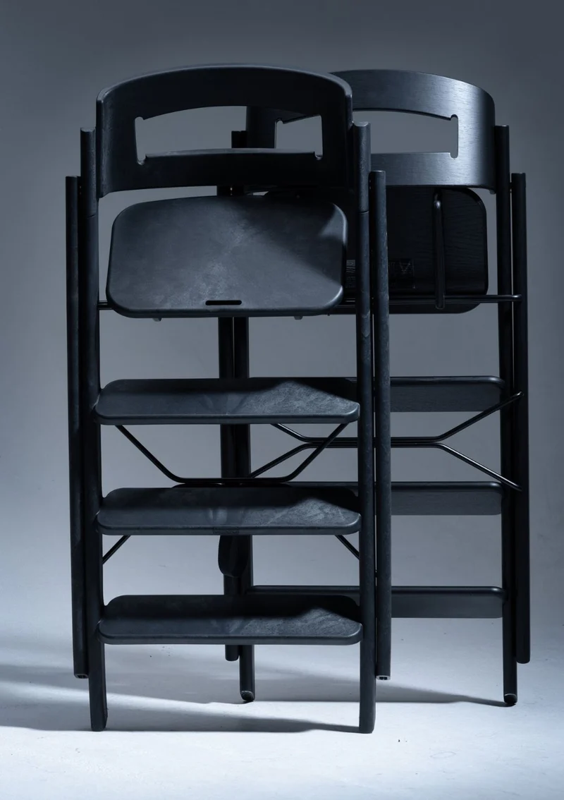 Hochstuhl 'Klapp' Recycled Charcoal Black