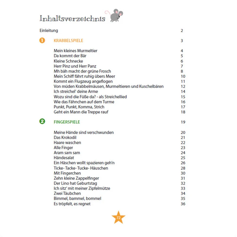 "Krabbelmäuse, Murmeltiere, Kuschelbären & Co." - Buch mit Fingerspielen und Mehr