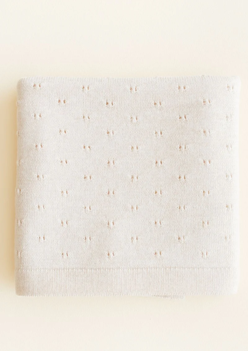 Merino Decke 'Bibi' Cream