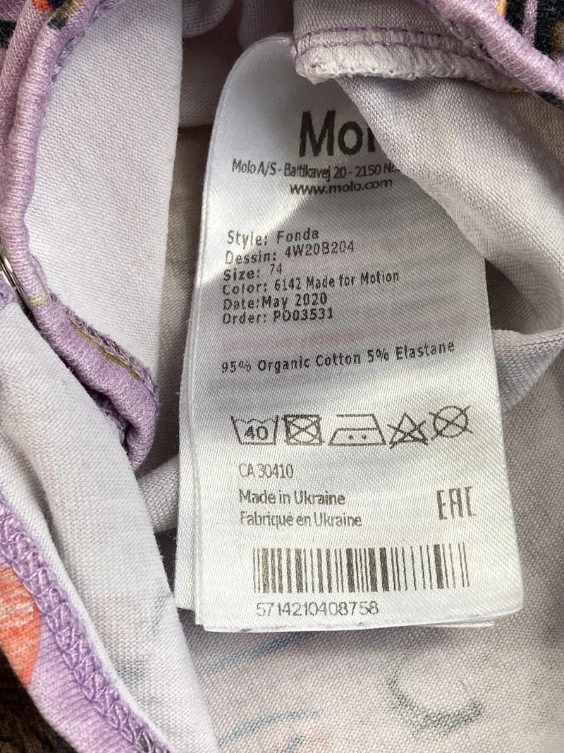 Molo Langarmbody Tiere 74 | 09m