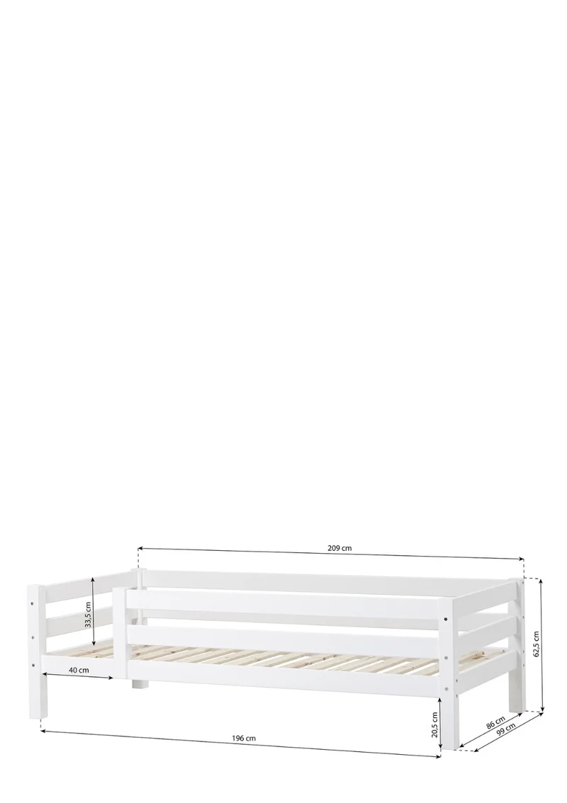 'ECO Luxury' Einzelbett weiß 200 x 90 cm
