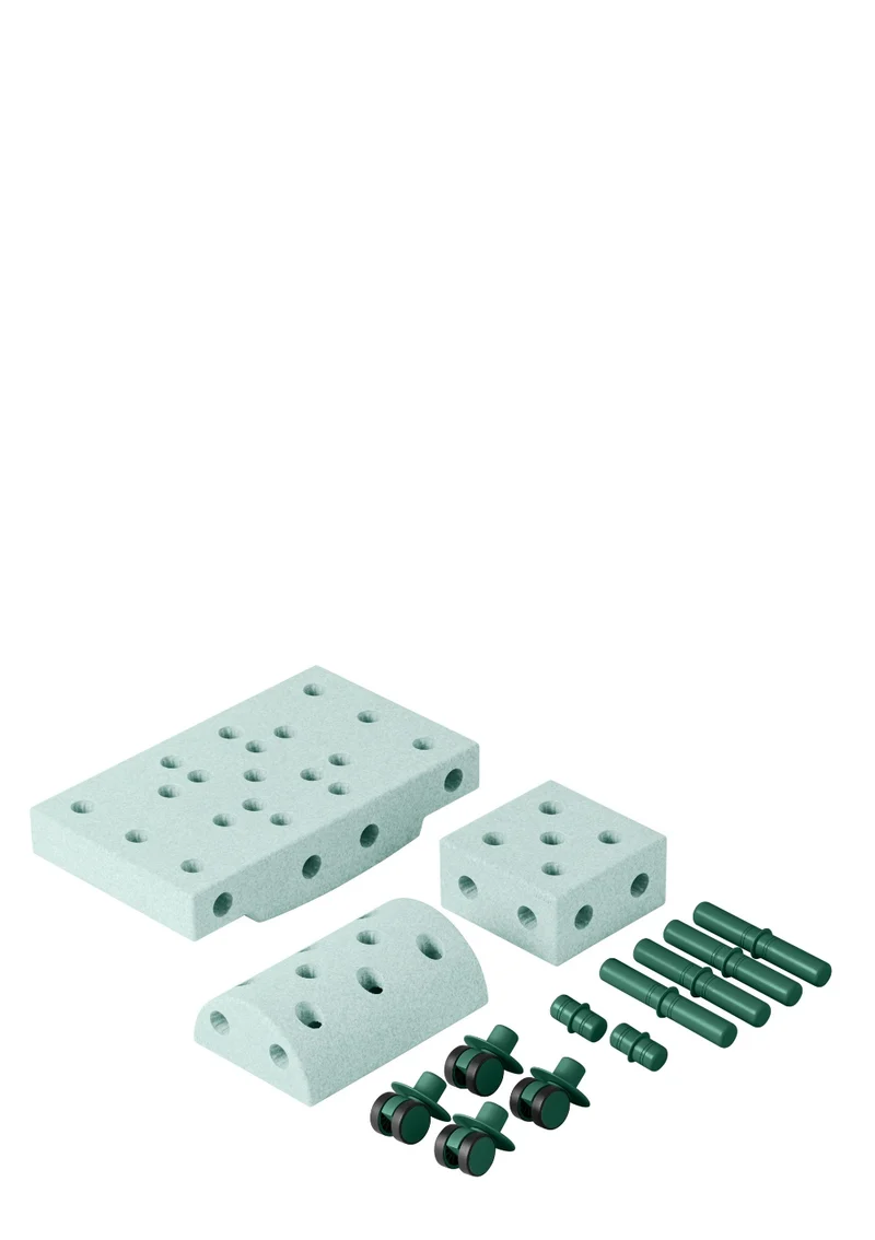 Bauspielzeug 'Curiosity-Set' 14-teilig Ocean Mint / Forest Green