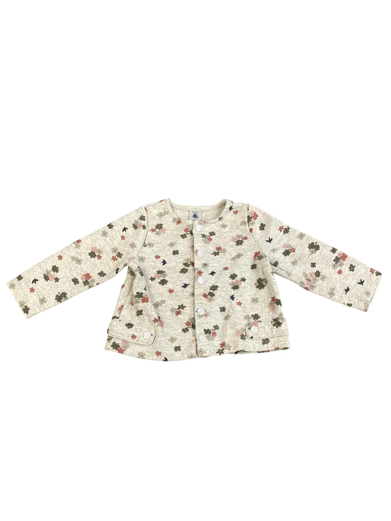 Petit Bateau Strickjacke Blumen 80 | 12m