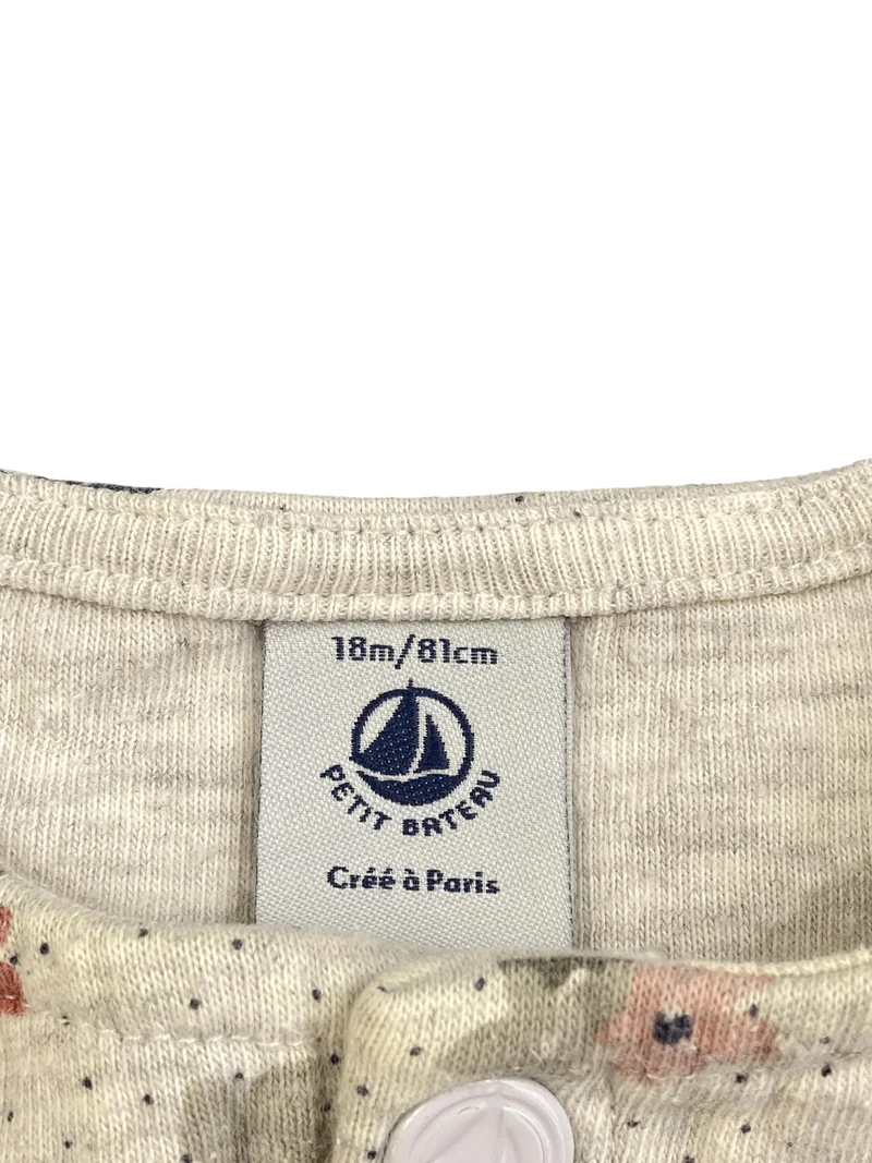 Petit Bateau Strickjacke Blumen 80 | 12m