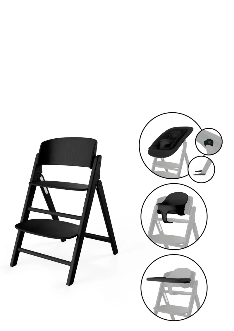 Hochstuhl 'Click & Fold' 4-in-1 Set Stunning Black
