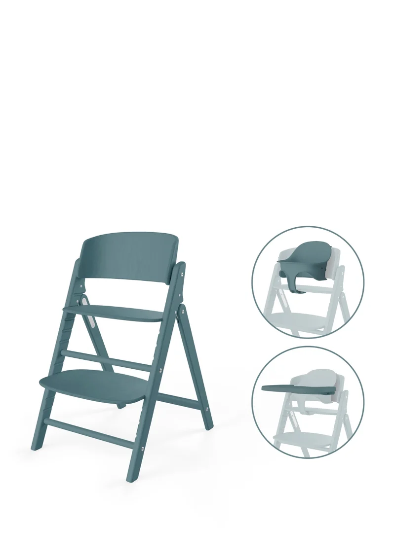 Hochstuhl 'Click & Fold' 3-in-1 Set Stone Blue