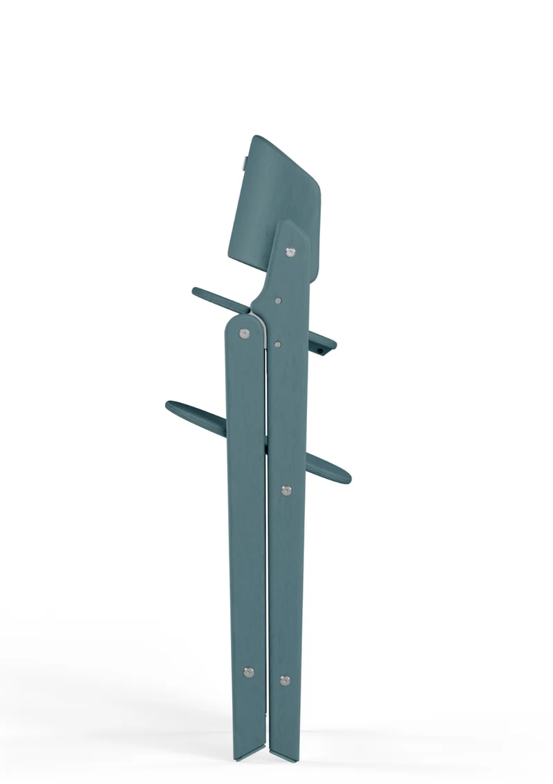 Hochstuhl 'Click & Fold' 3-in-1 Set Stone Blue