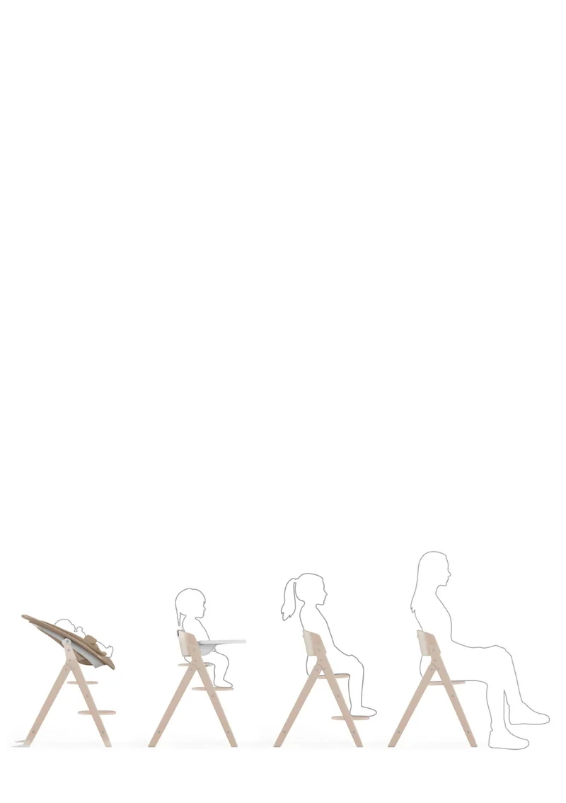 Hochstuhl 'Click & Fold' 4-in-1 Set All Natural