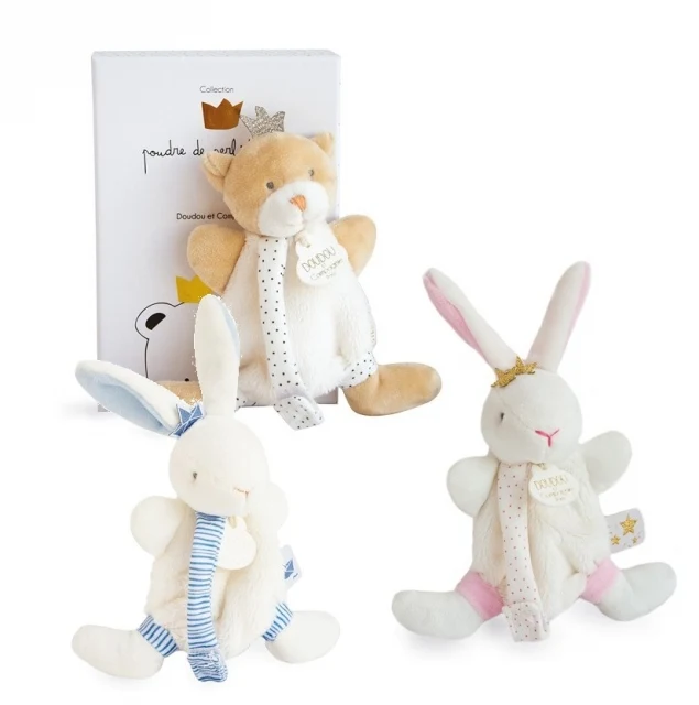 Doudou et Compagnié Kleines Schmusetuch 15cm mit Schnullerhalter