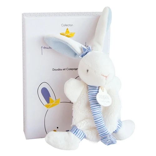 Doudou et Compagnié Kleines Schmusetuch 15cm mit Schnullerhalter