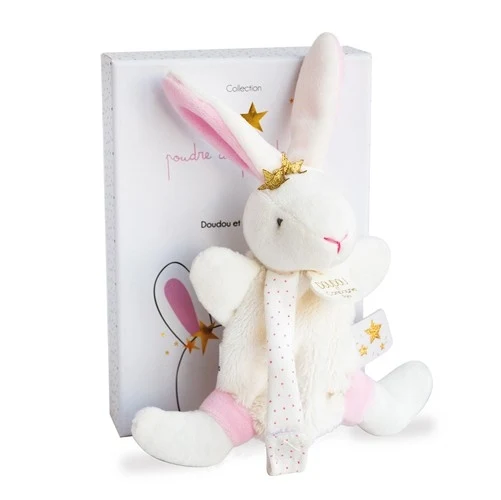 Doudou et Compagnié Kleines Schmusetuch 15cm mit Schnullerhalter