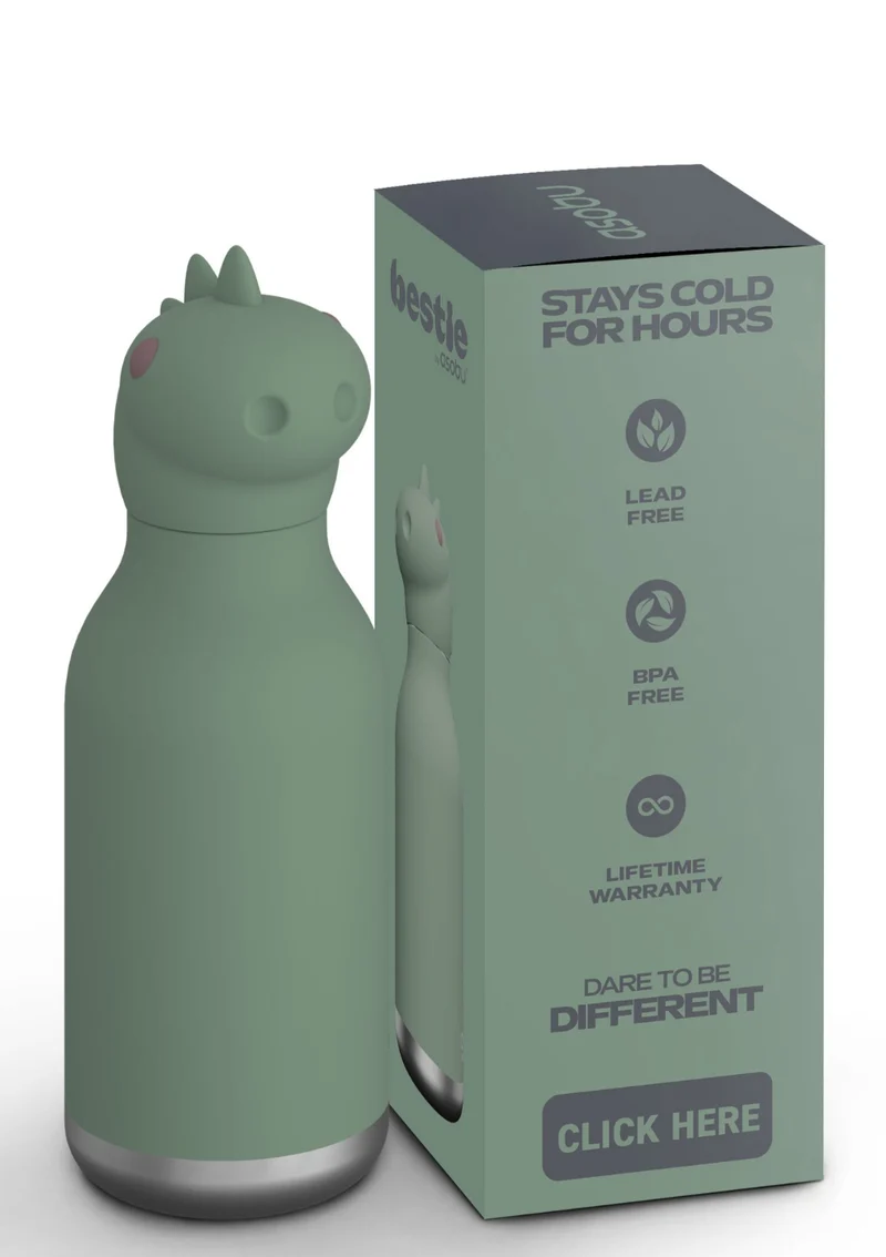 Bestie Trinkflasche Dinosaurier 'Cillian the Dino' grün 460 ml