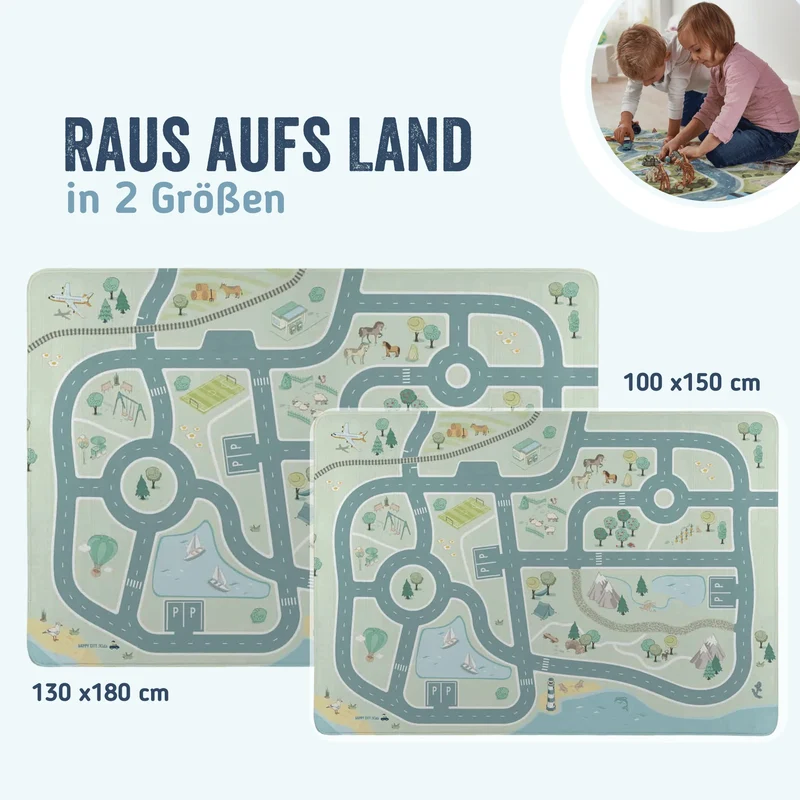 HappyCityKids Spielteppich Raus aufs Land
