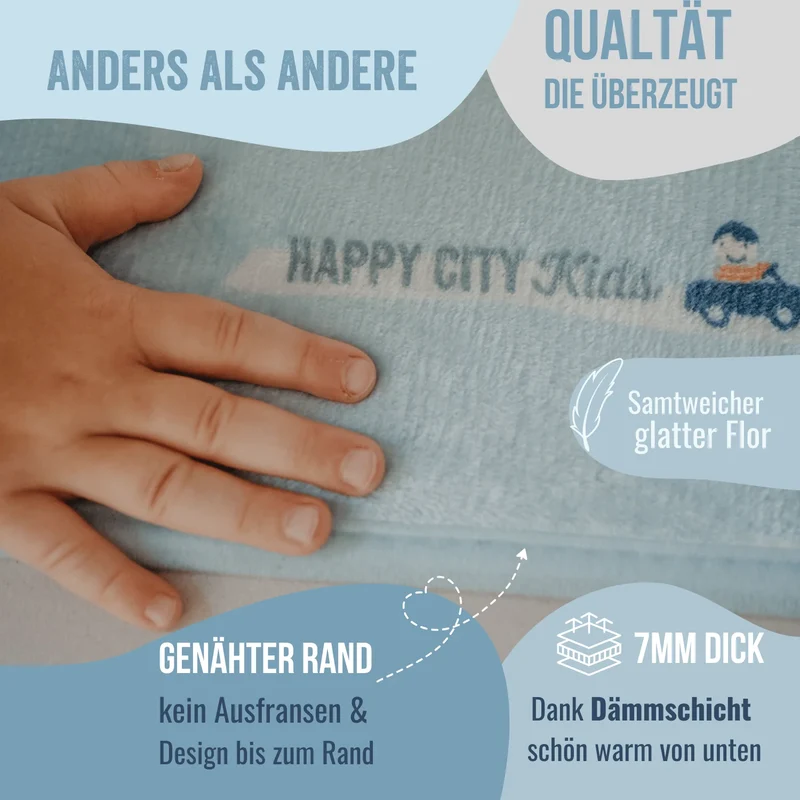 HappyCityKids Spielteppich Raus aufs Land
