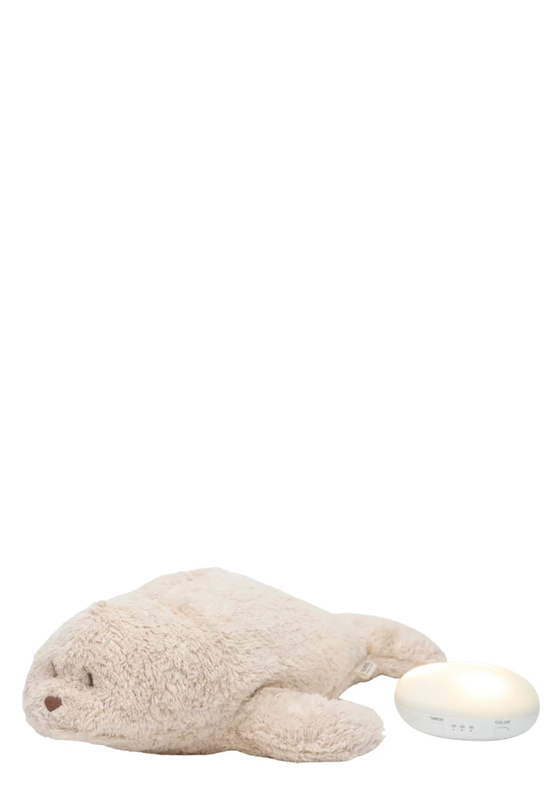 Einschlaf-Robbe mit Licht 'Organic Humming Seal' Sand