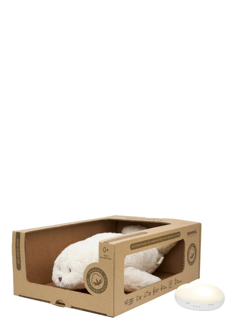 Einschlaf-Robbe mit Licht 'Organic Humming Seal' Polar
