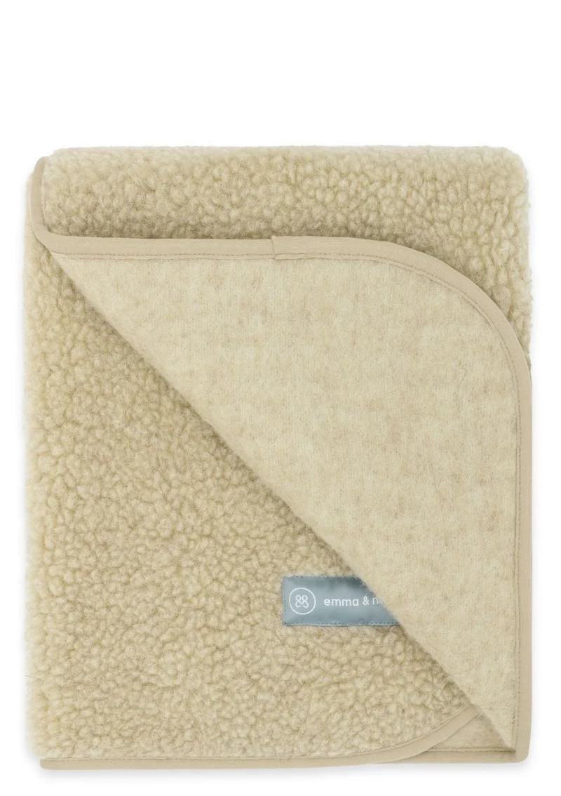 Merino Teddy Kuscheldecke Essential Beige 90 x 75 cm