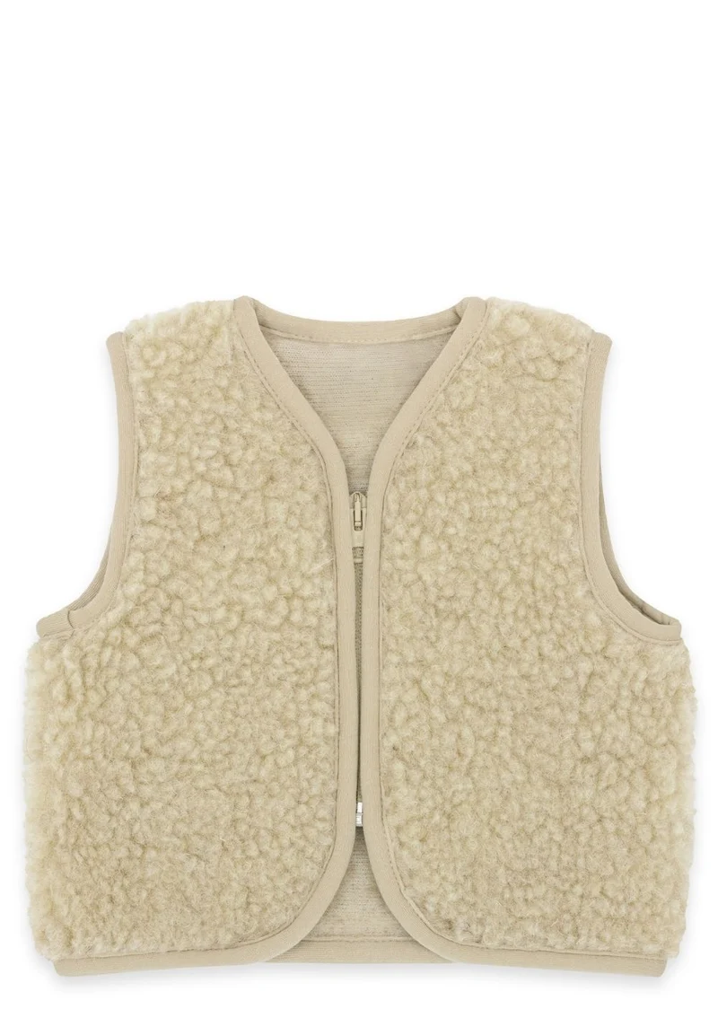 Merino Teddy Weste Essential Beige