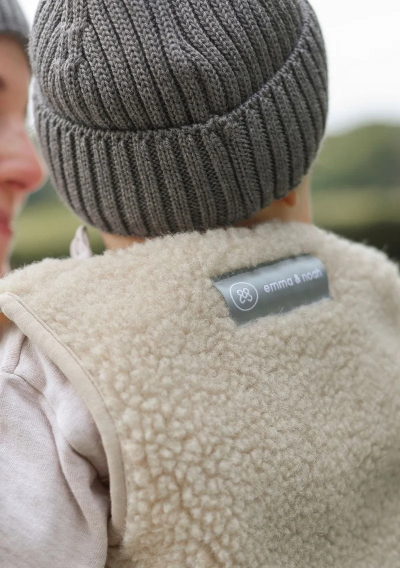 Merino Teddy Weste Essential Beige