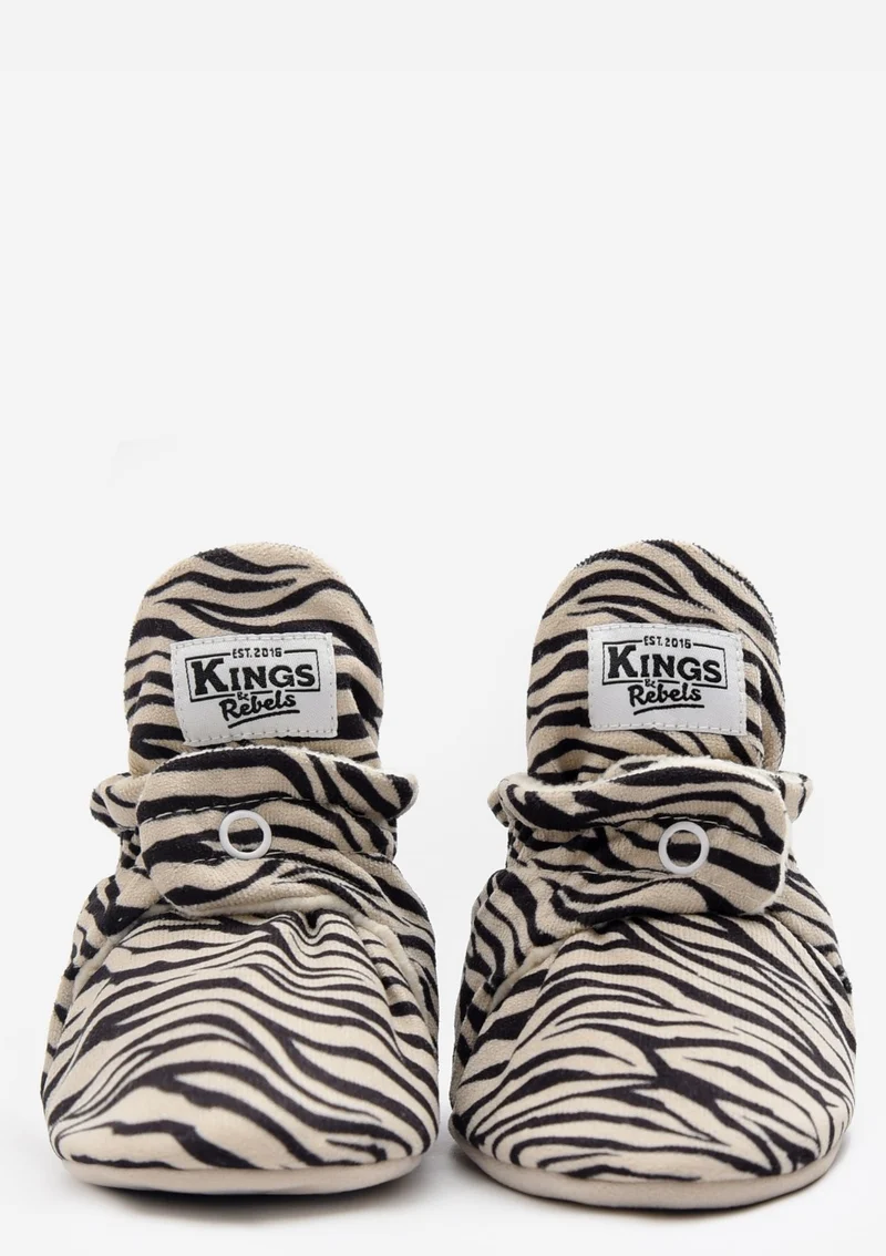 Baby Booties Gamuza Zebra