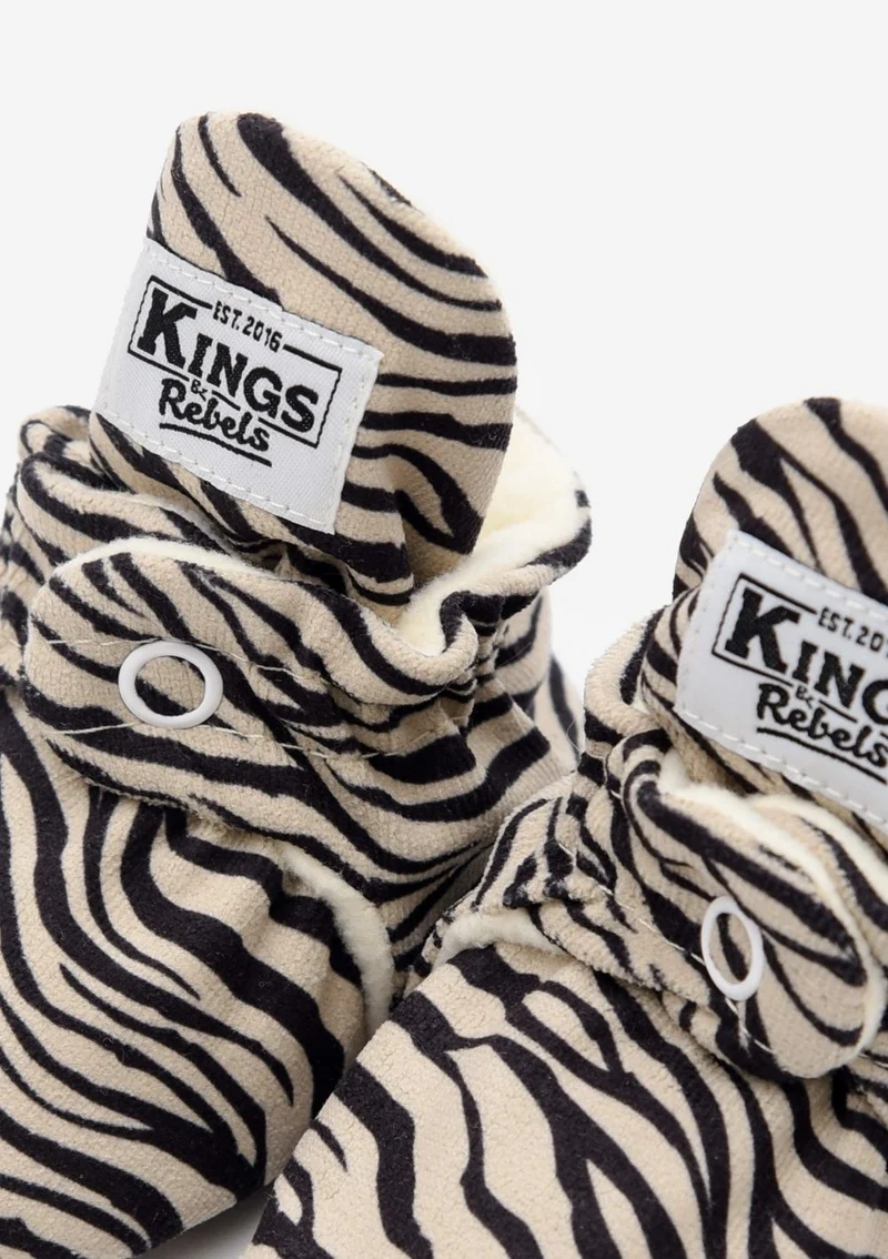 Baby Booties Gamuza Zebra