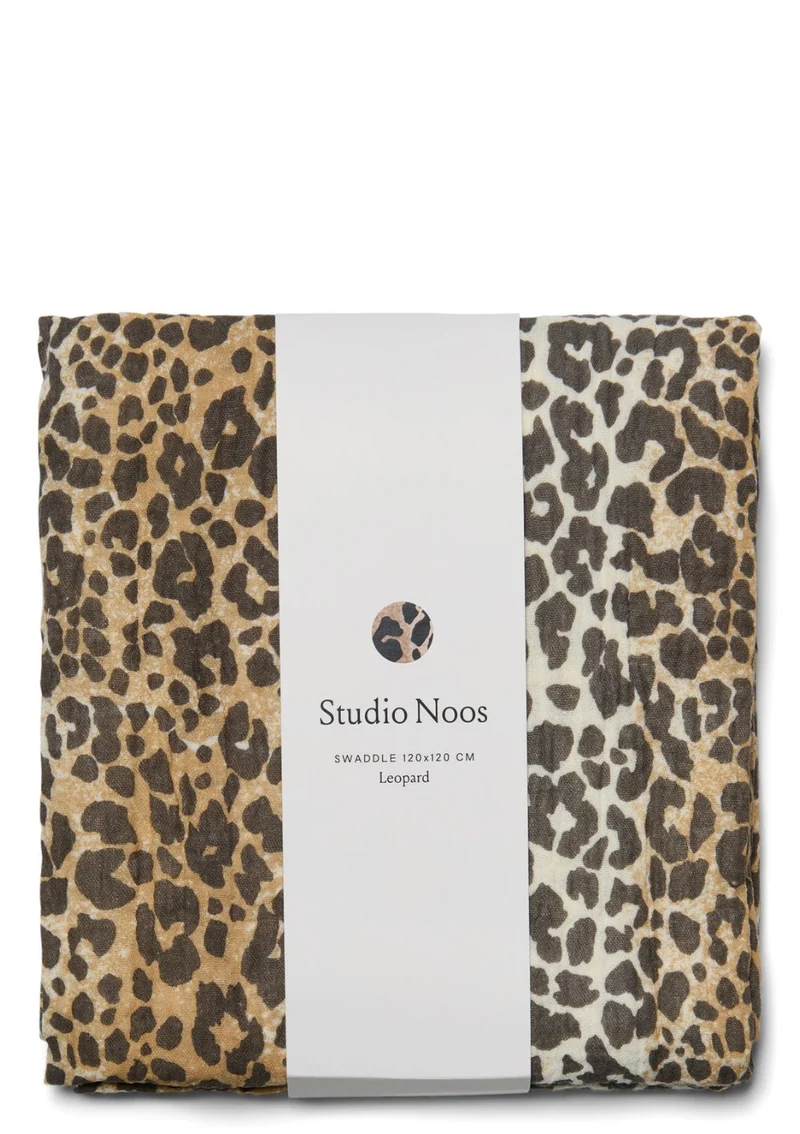 Musselin Mulltuch 'Swaddle Print Large' Leopard 120 x 120 cm