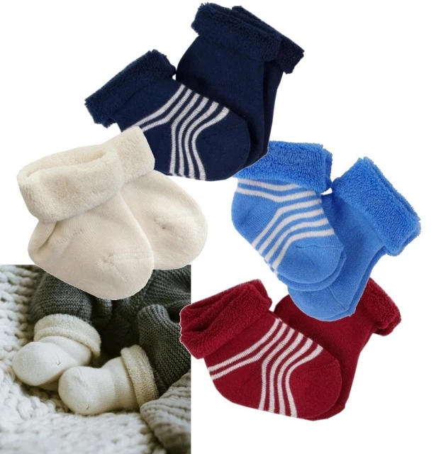 iobio kbA Baumwoll Newborn Socken 2Paar im Doppelpack