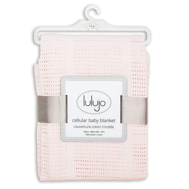 lulujo Baumwoll Strickdecke Baby Kuscheldecke