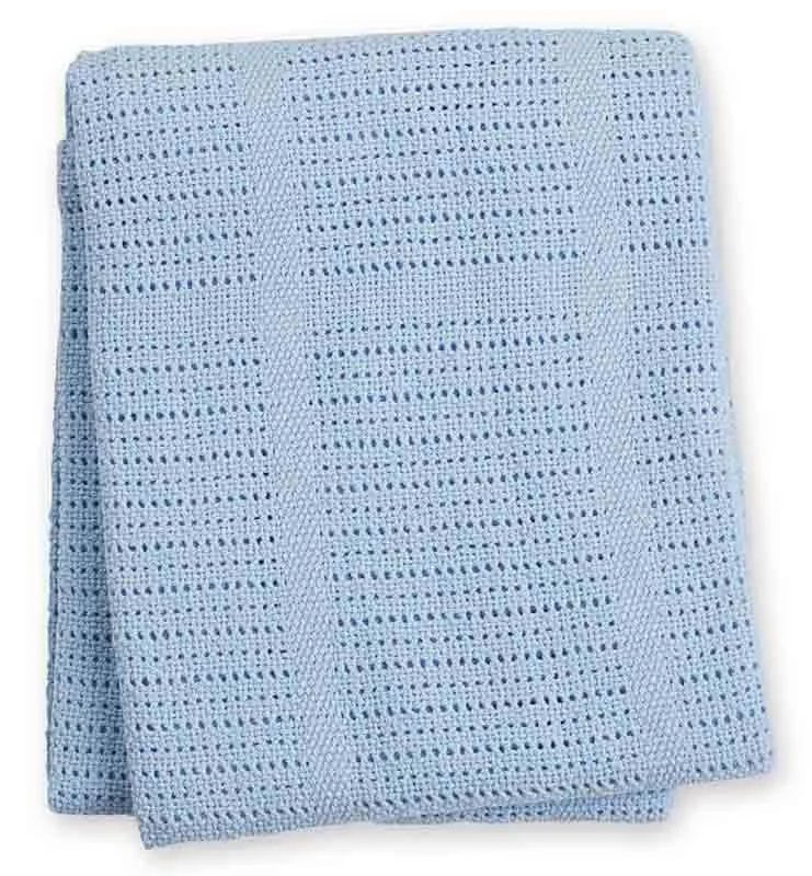 lulujo Baumwoll Strickdecke Baby Kuscheldecke