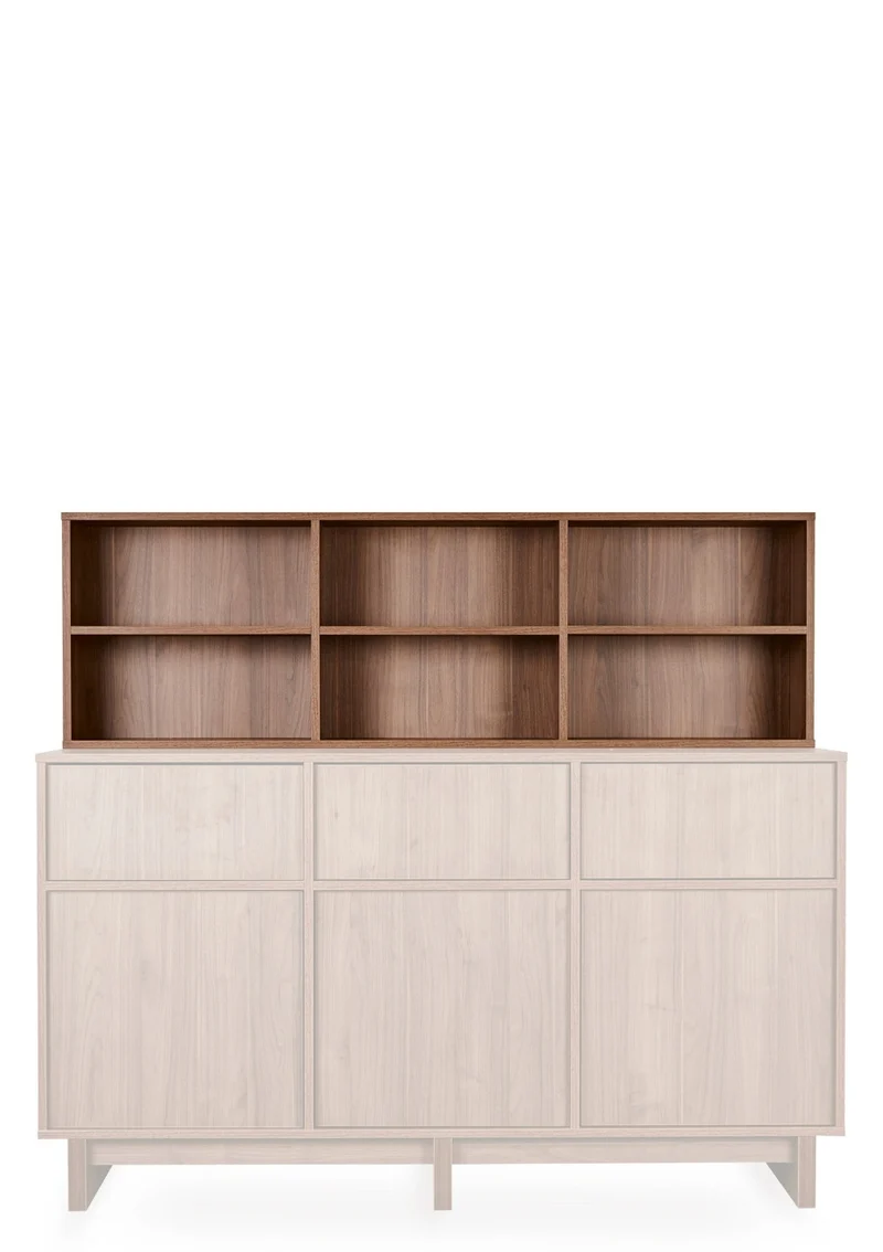 Regalaufsatz für Kommode XL 'Kyo' Walnut