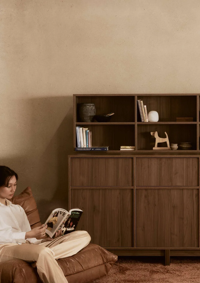 Regalaufsatz für Kommode XL 'Kyo' Walnut
